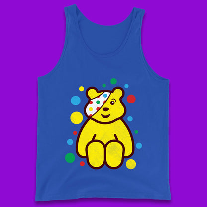 Children In Need Sitting Spotty Pudsey Bear Charity Raising Spotty Day Tank Top