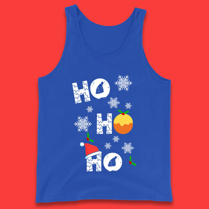 ho ho ho christmas santa hat tank top