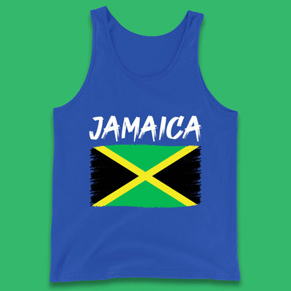 Jamaica Distressed Flag Country In The Caribbean Jamaican Flag Patriotism Tank Top