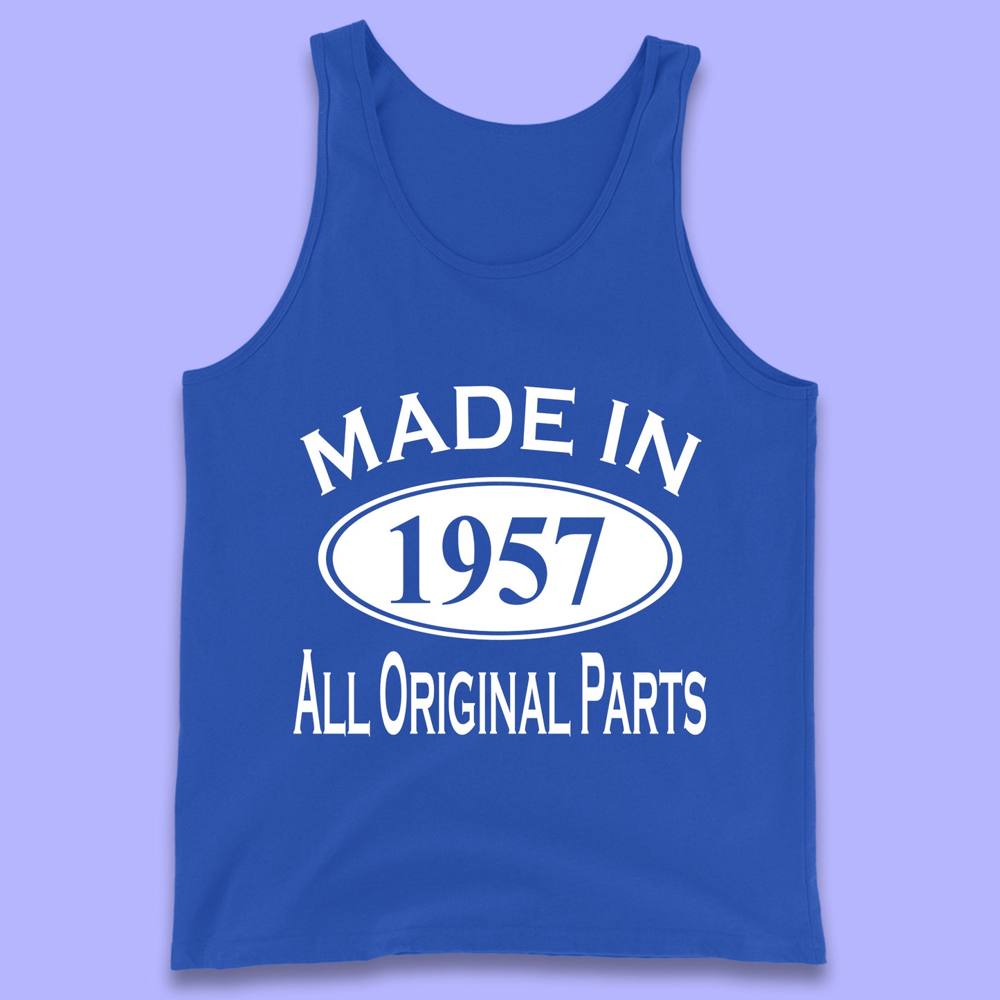 Made In 1957 All Original Parts Vintage Retro 66th Birthday Funny 66 Years Old Birthday Gift Tank Top