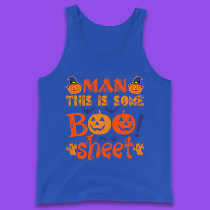 Man This Is Some Boo Sheet Funny Ghost Halloween Costume Tank Top
