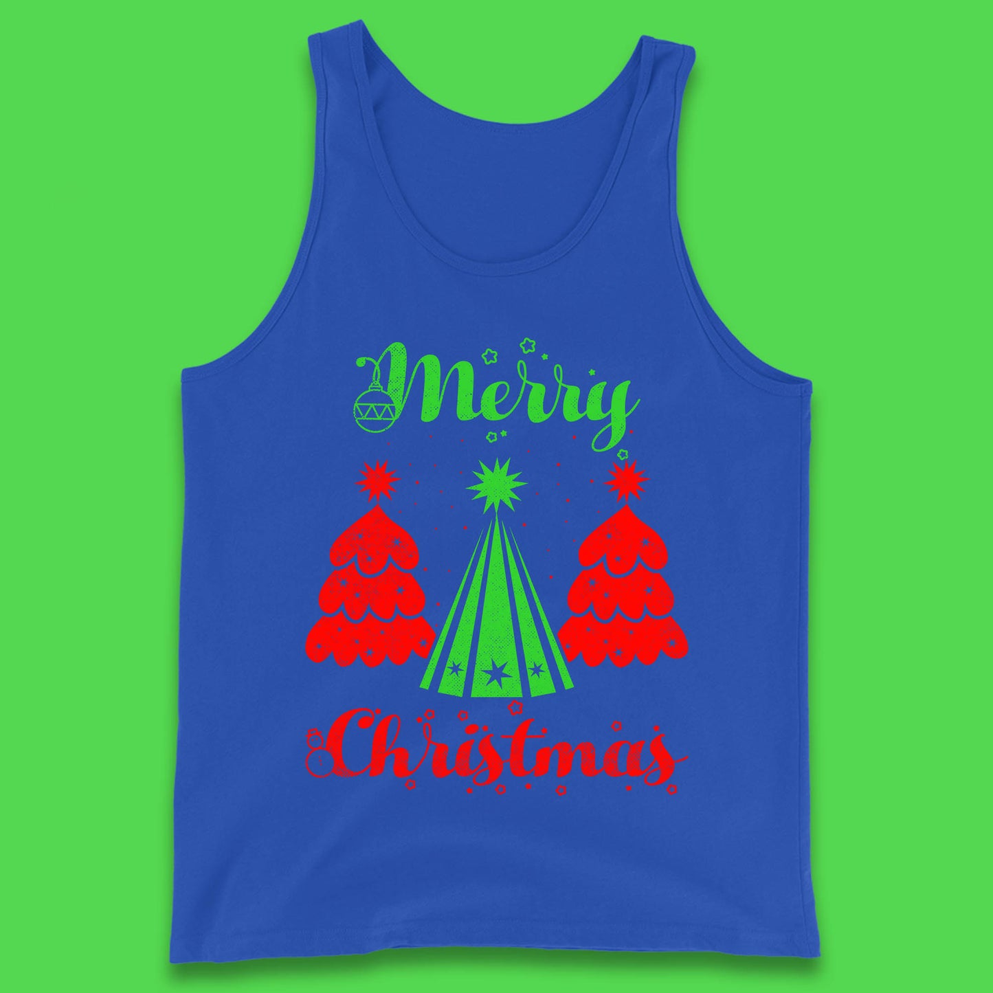 merry christmas tree tank top