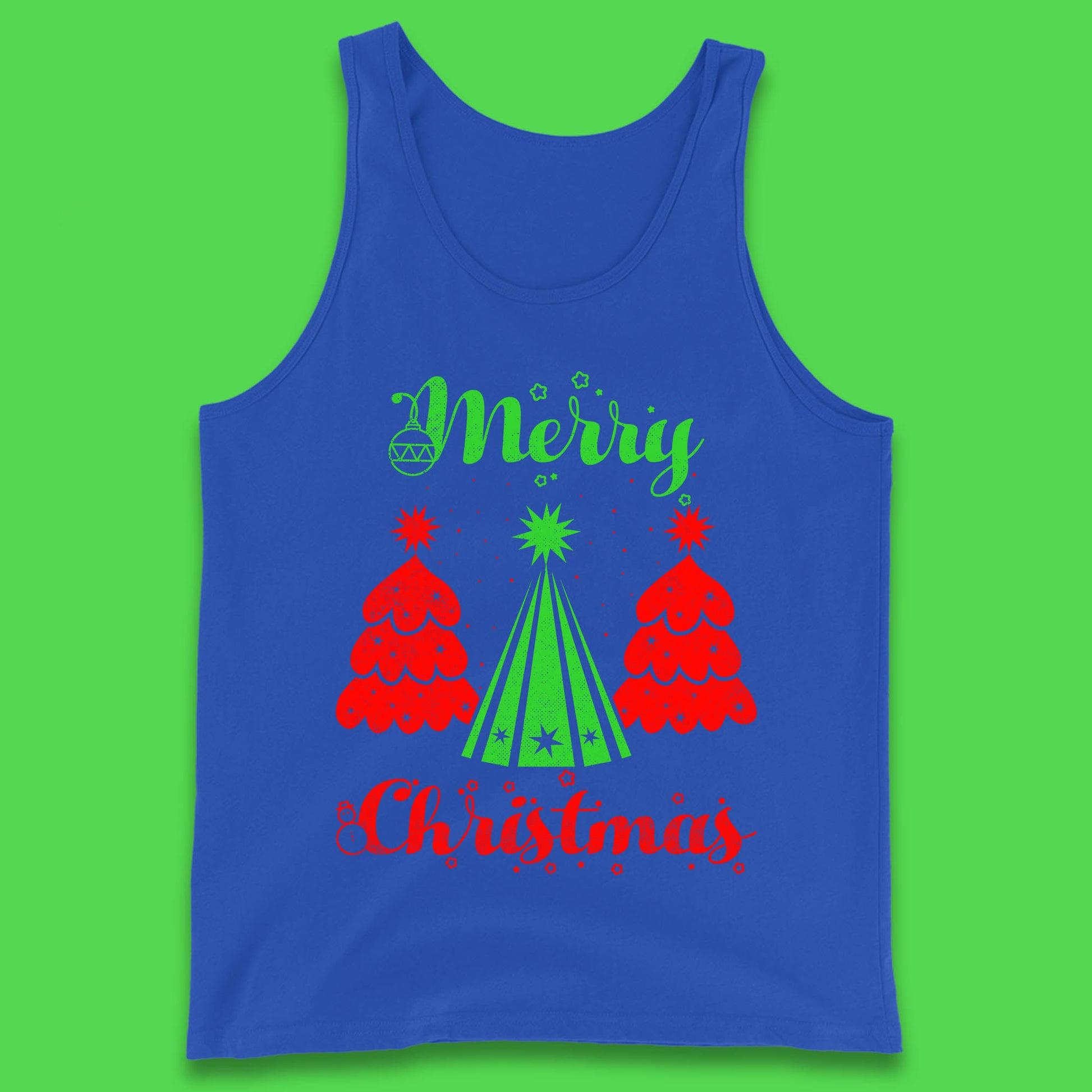 merry christmas tree tank top