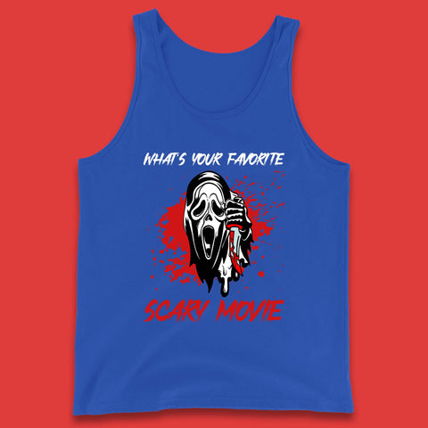 What's Your Favorite Scary Movie Halloween Scream Ghost Face Horror Movie Tank Top
