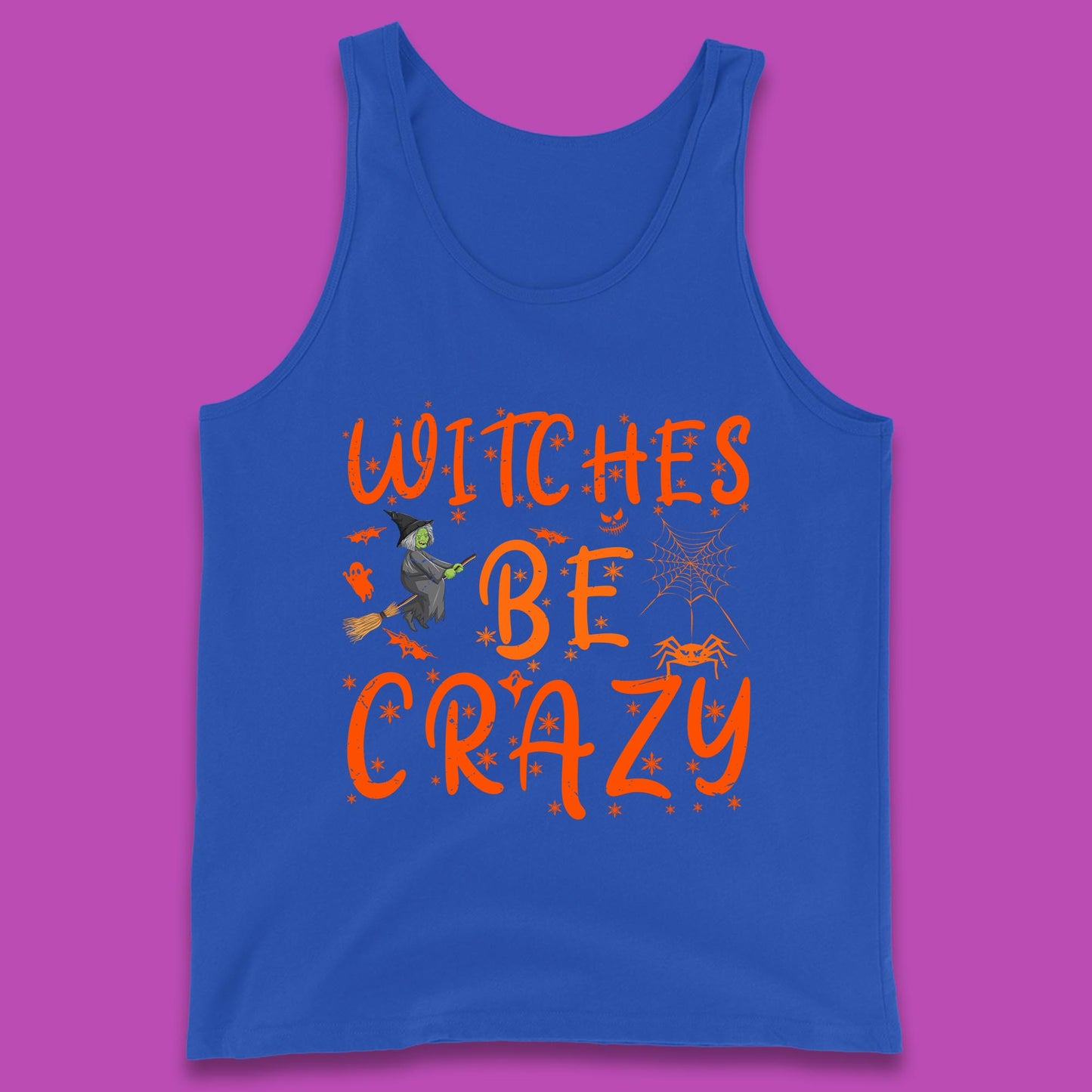 Witches Be Crazy Halloween Basic Witch Witches Be Trippin Witchy Halloween Quote Tank Top