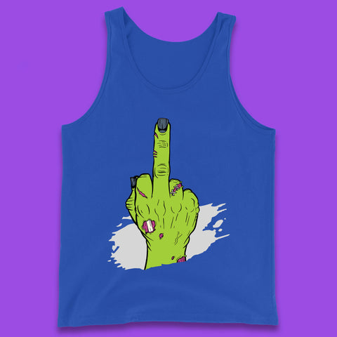 Halloween Green Zombie Hand Showing The Middle Finger Sarcastic Rude Tank Top