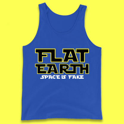 Flat Earth Space Is Fake Funny Conspiracy The Force Awakens Inspired NASA Lies Star Wars Inspired Tank Top