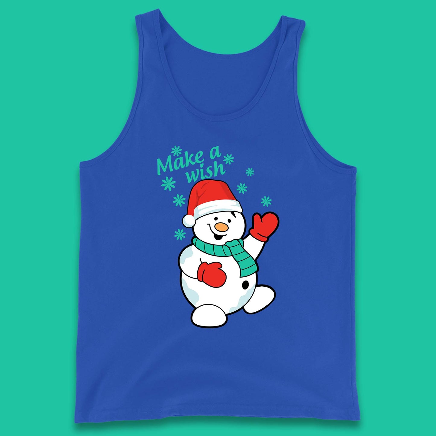 Make A Wish Snowman Christmas Tank Top