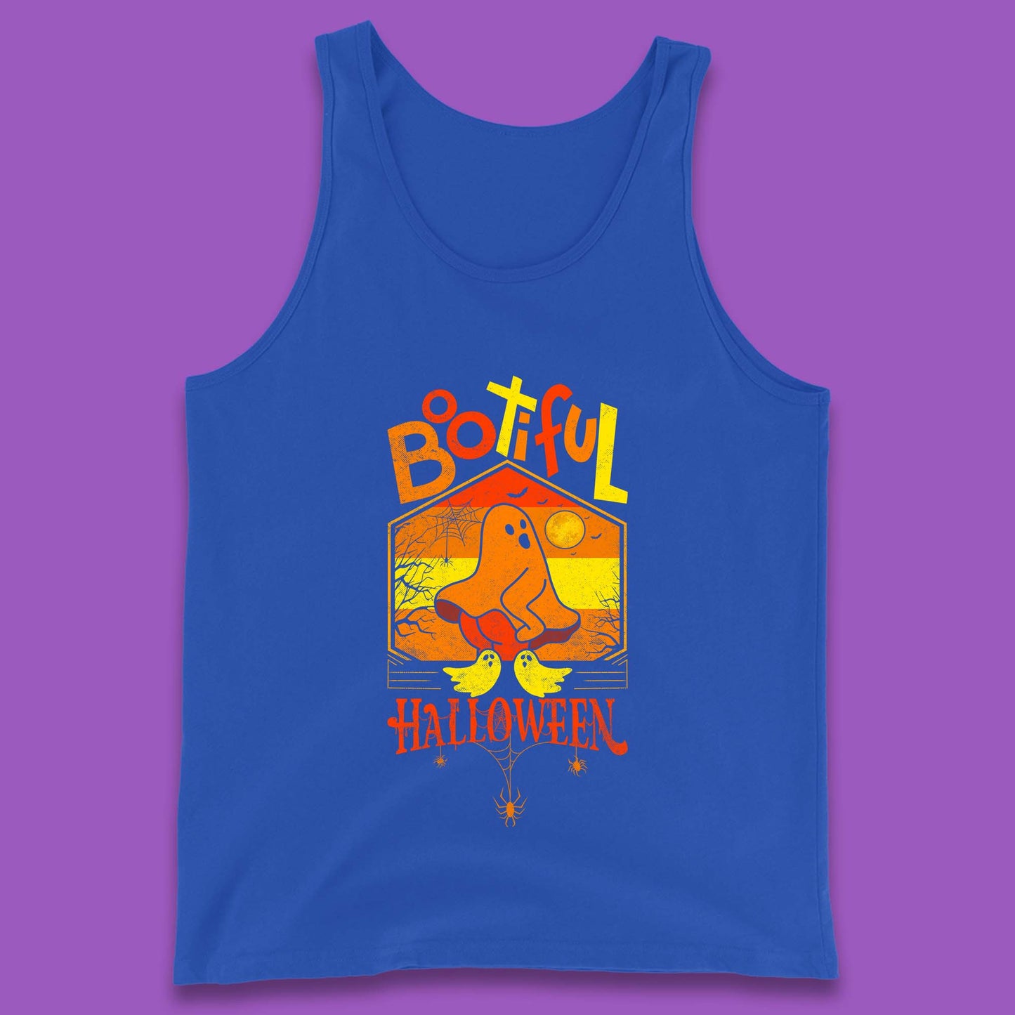 Bootiful Halloween Funny Ghost Big Butt Thick Halloween Ghost Booty Funny Humor Offensive Tank Top