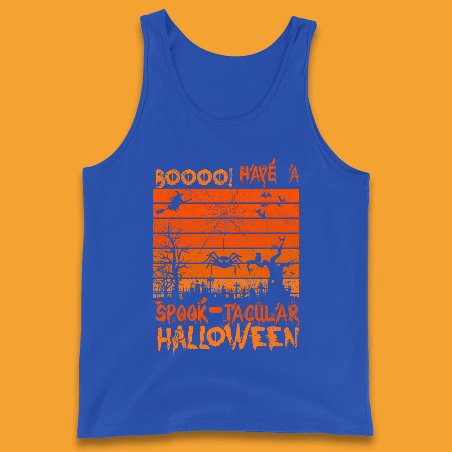 Booo Have A Spook Tacular Halloween Graveyards With Dead Tree Horror Scary Tank Top