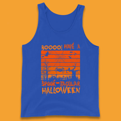 Booo Have A Spook Tacular Halloween Graveyards With Dead Tree Horror Scary Tank Top