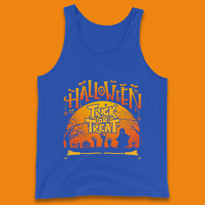 Halloween Trick Or Treat Horror Boo Ghost Creepy Zombie Hands Out Of Graveyard Tank Top
