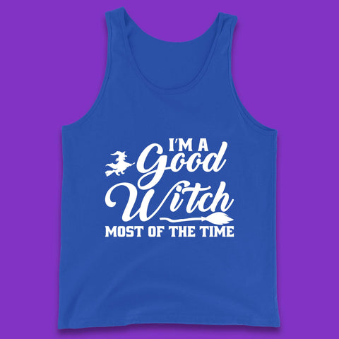 I'm A Good Witch Most Of The Time Halloween Witch Broom Tank Top
