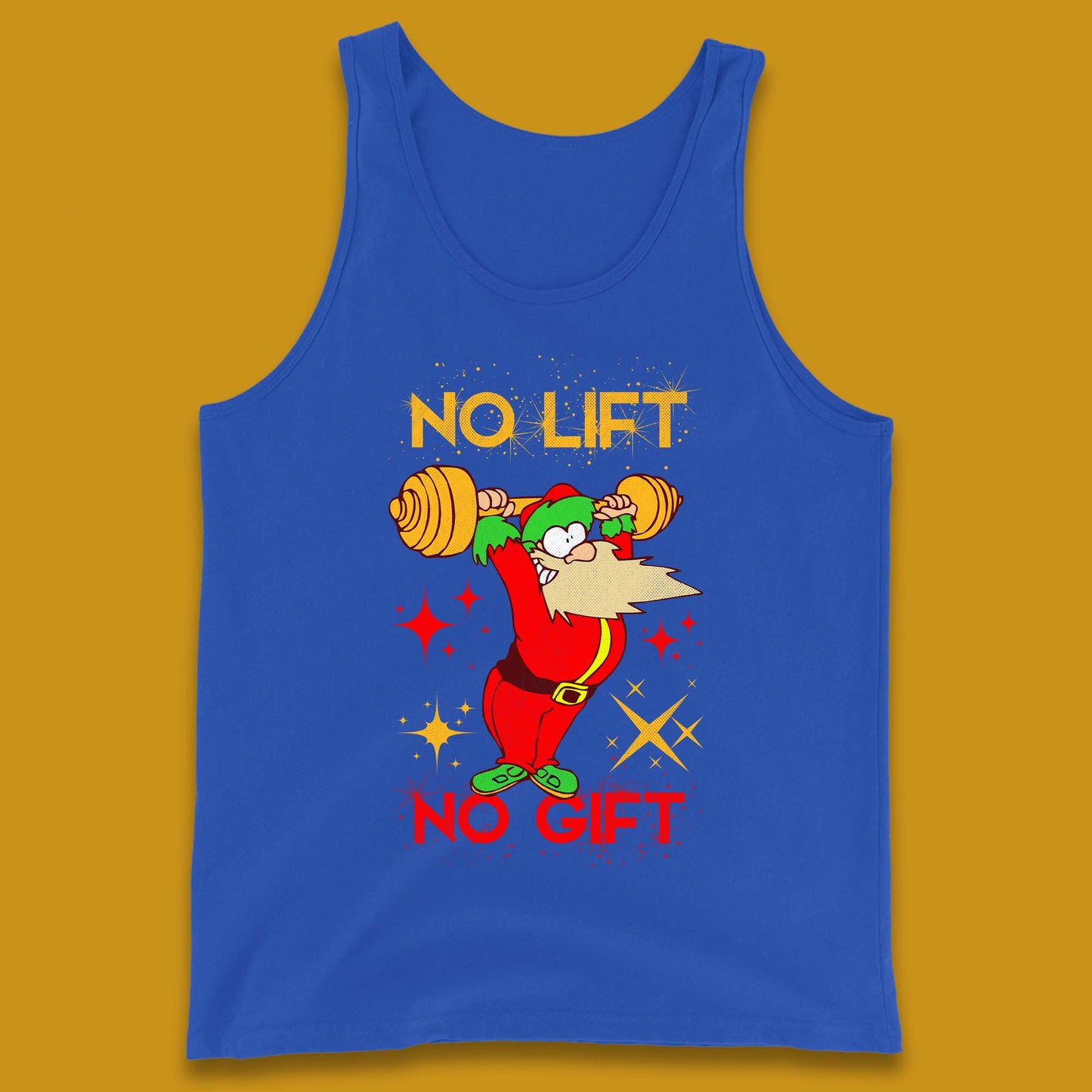 santa workout christmas tank top