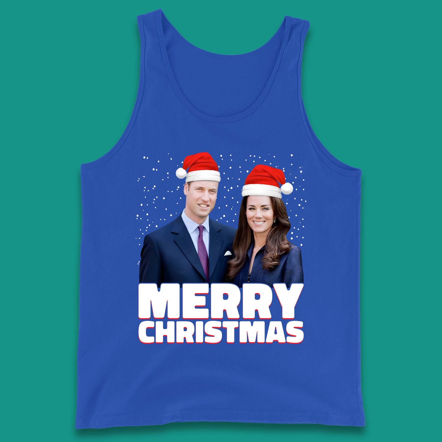 Prince William & Kate Merry Christmas Tank Top