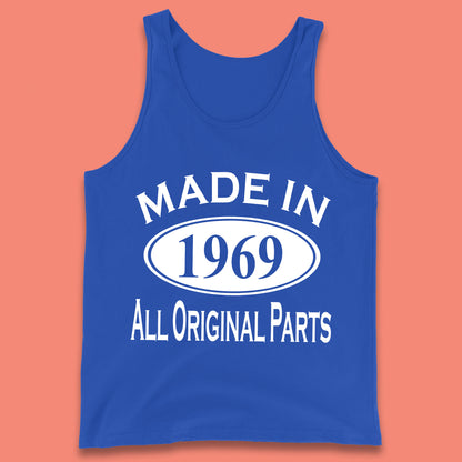 Made In 1969 All Original Parts Vintage Retro 54th Birthday Funny 54 Years Old Birthday Gift Tank Top