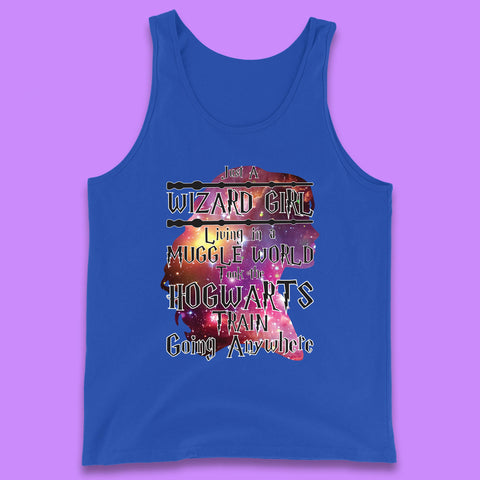 Harry Potter Just A Wizard Girl Living In A Muggle World Took The Hogwarts Train Going Anywhere Tank Top