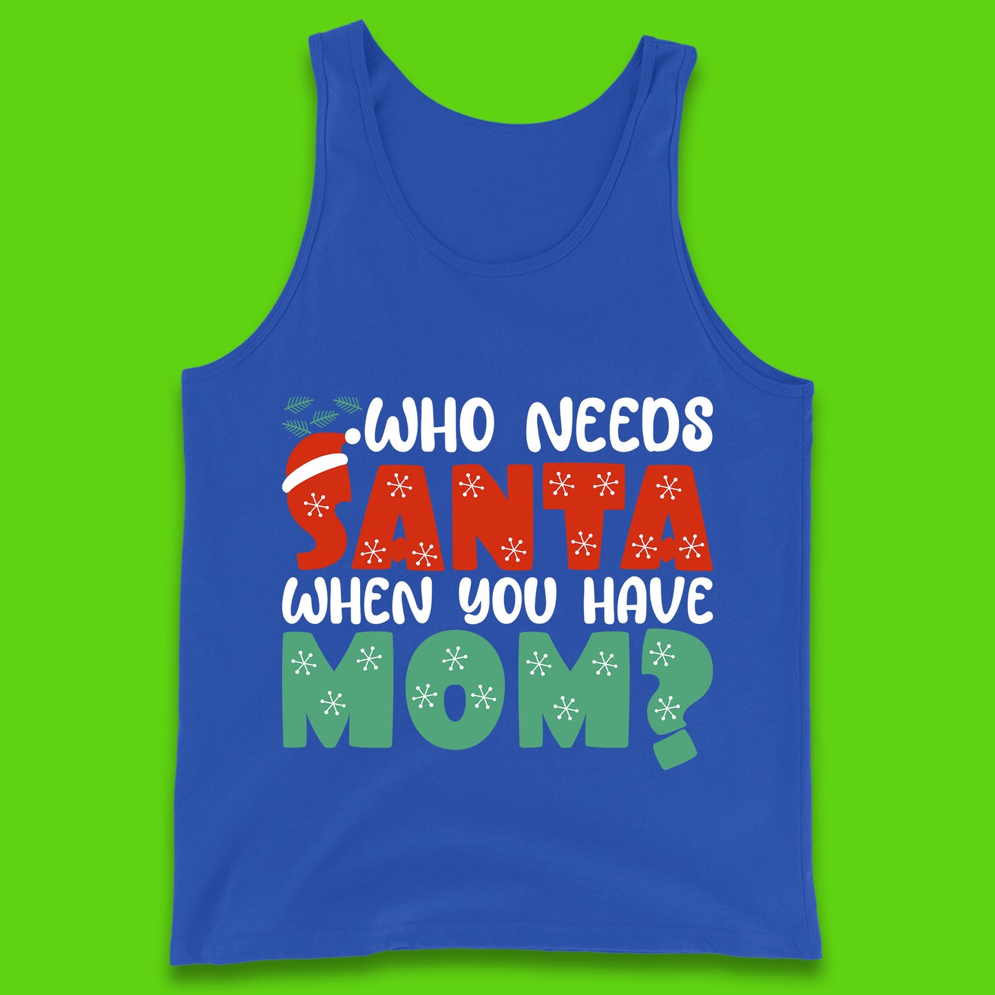 santa mom christmas tank top
