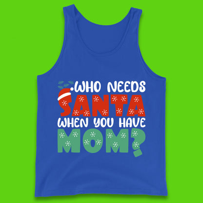 santa mom christmas tank top