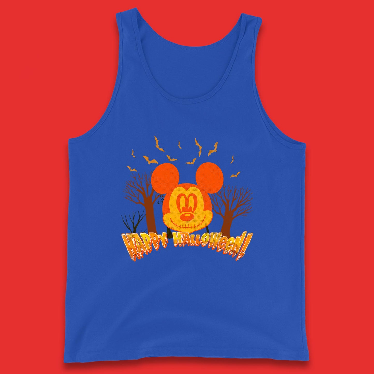 Happy Halloween Mickey Mouse Horror Scary Spooky Jack Face Halloween Disney Trip Tank Top