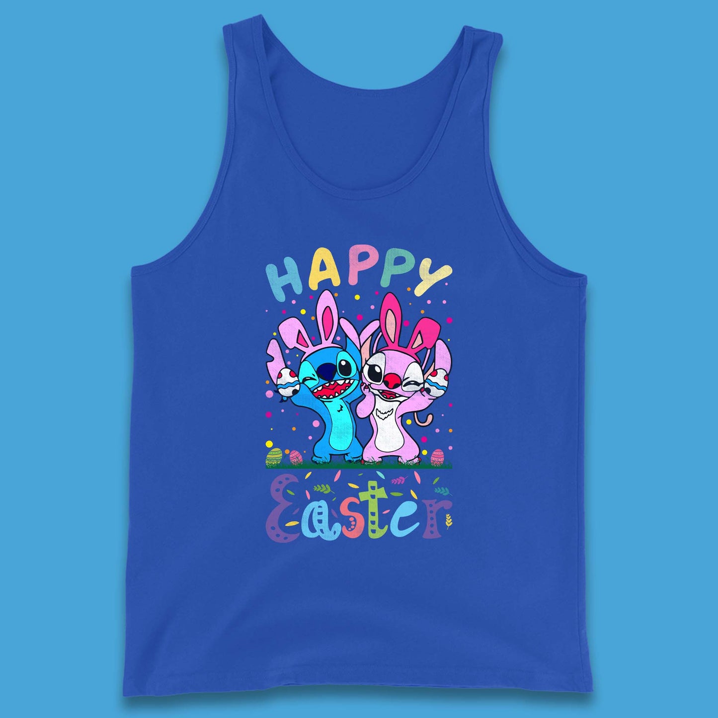 Happy Easter Stitch Tank Top
