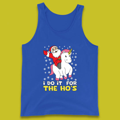 santa riding unicorn tank top