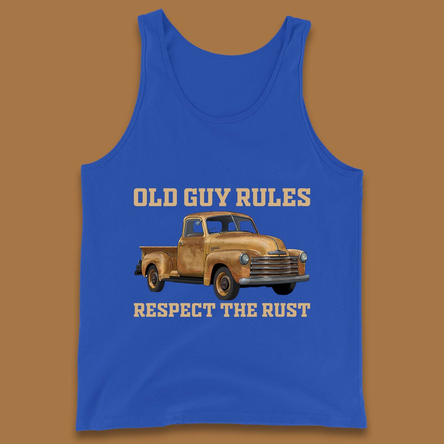 Old Guy Rules Respect The Rust Truck Classic Antique Truck Enthusiasts Tank Top