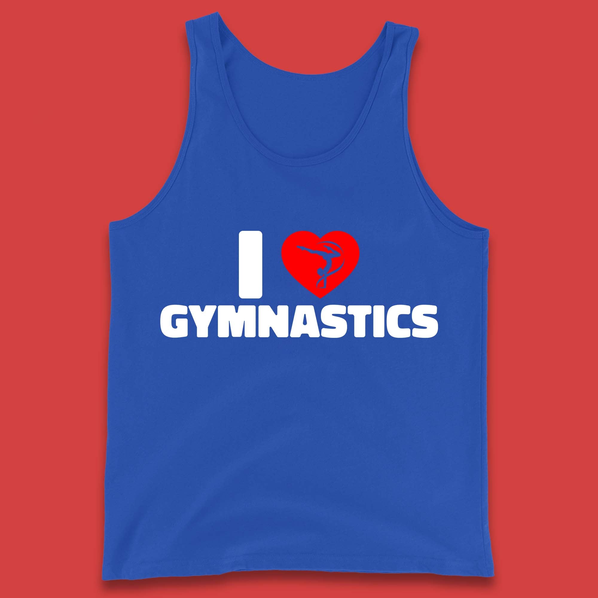 I Love Gymnastics Floor Exercises Sports Heart Gymnast Gymnastics Lover Tank Top