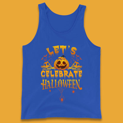 Let's Celebrate Halloween Horror Evil Pumpkin Scary Spooky Tank Top