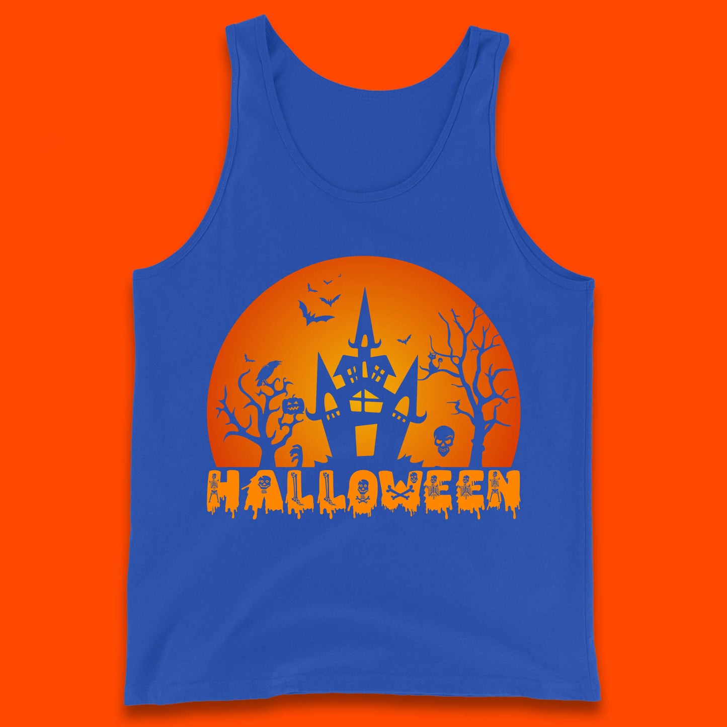 Halloween Horror Scary Hunted House Scary Spooky Night Festive Gift Tank Top
