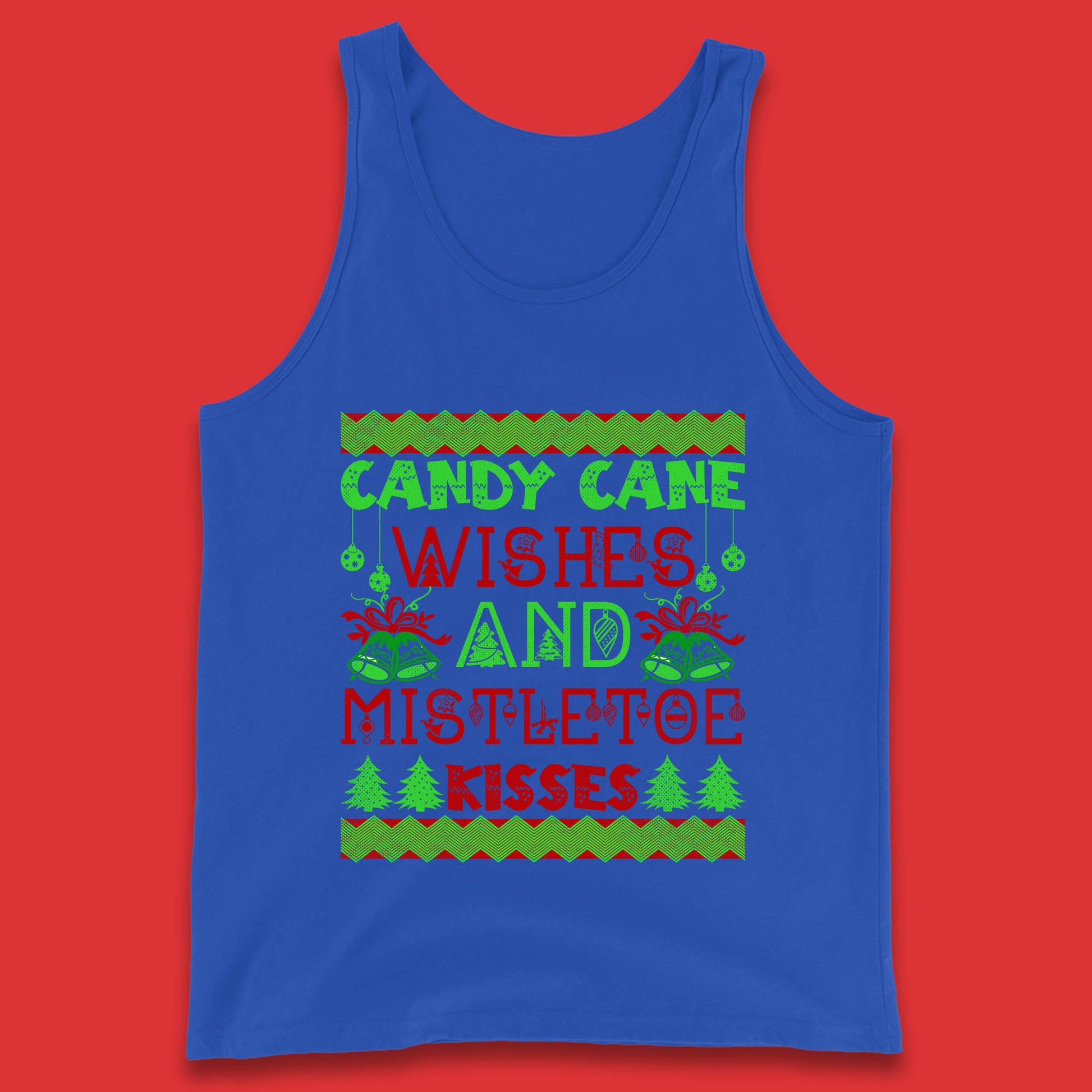 candy cane christmas tank top