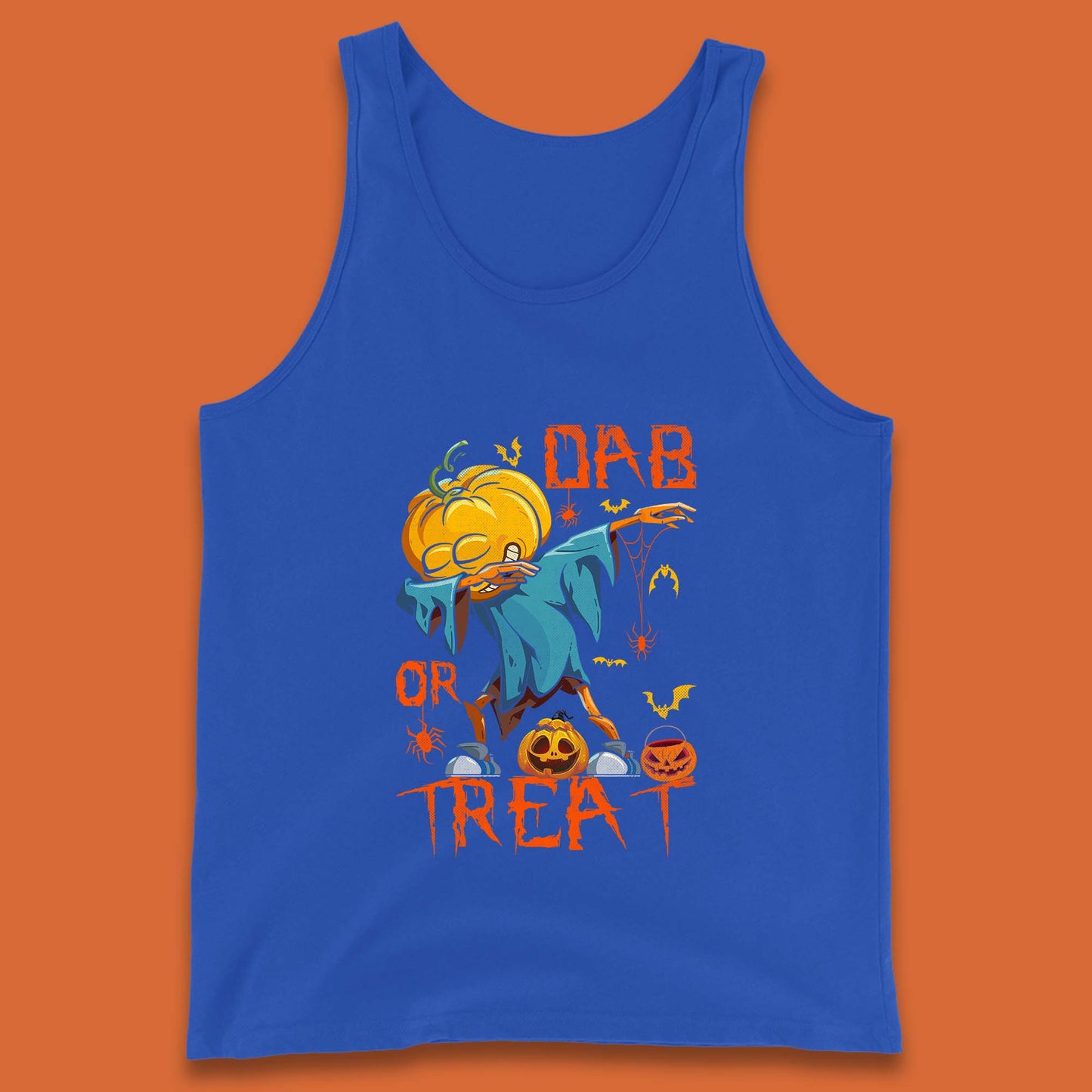 Dab Or Treat Scarecrow Dabs Halloween Dabbing Dance Horror Scary Tank Top