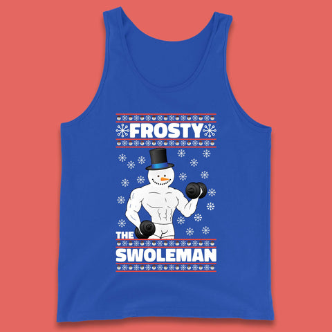Frosty The Swoleman Christmas Gym Tank Top