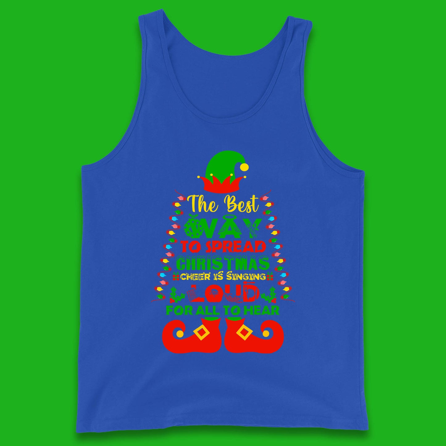elf christmas quote tank top