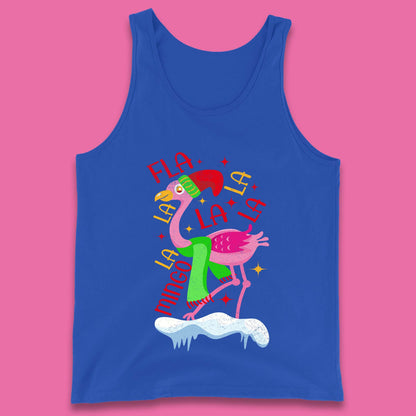 pink flamingo christmas tank top
