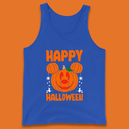 Happy Halloween Disney Mickey Mouse Jack-o-lantern Pumpkin Face Horror Scary Disney Trip Tank Top