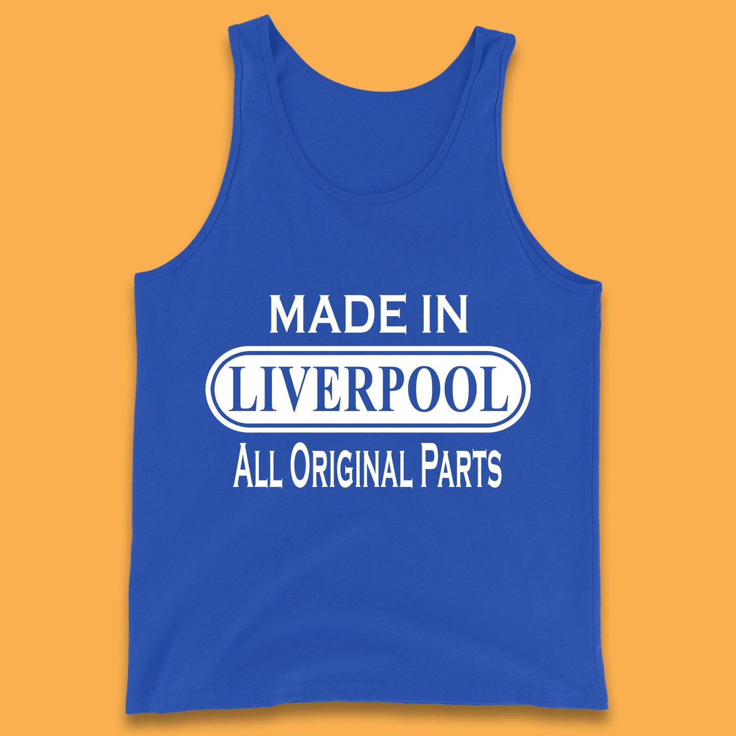 Made In Liverpool All Original Parts Vintage Retro Birthday City in North West, England Gift Tank Top