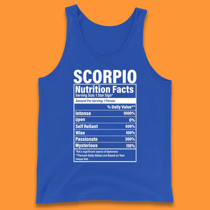 Scorpio Nutrition Facts Tank Top