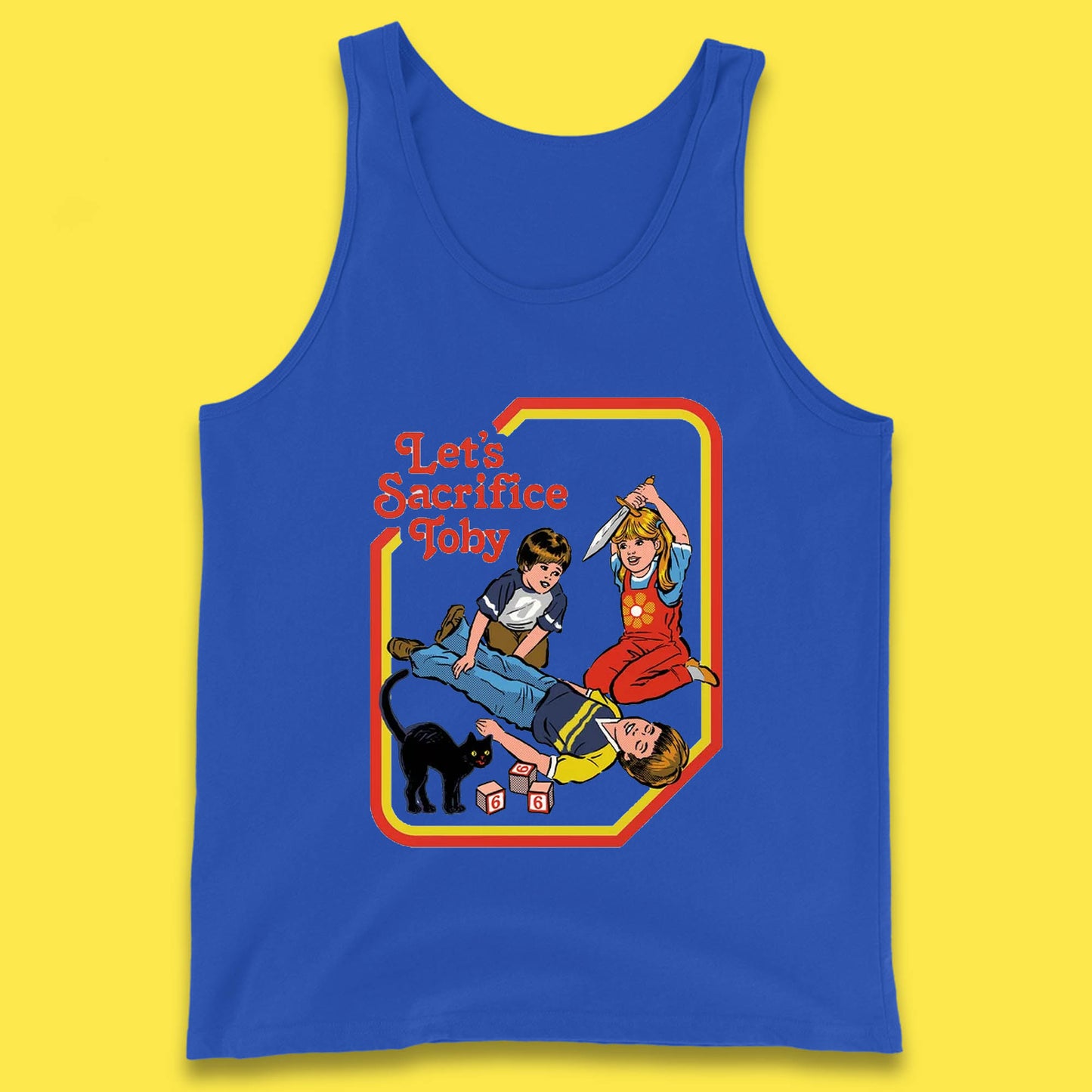 Let's Sacrifice Toby Creepy Incantation Halloween Funny Meme Dark Humor Tank Top