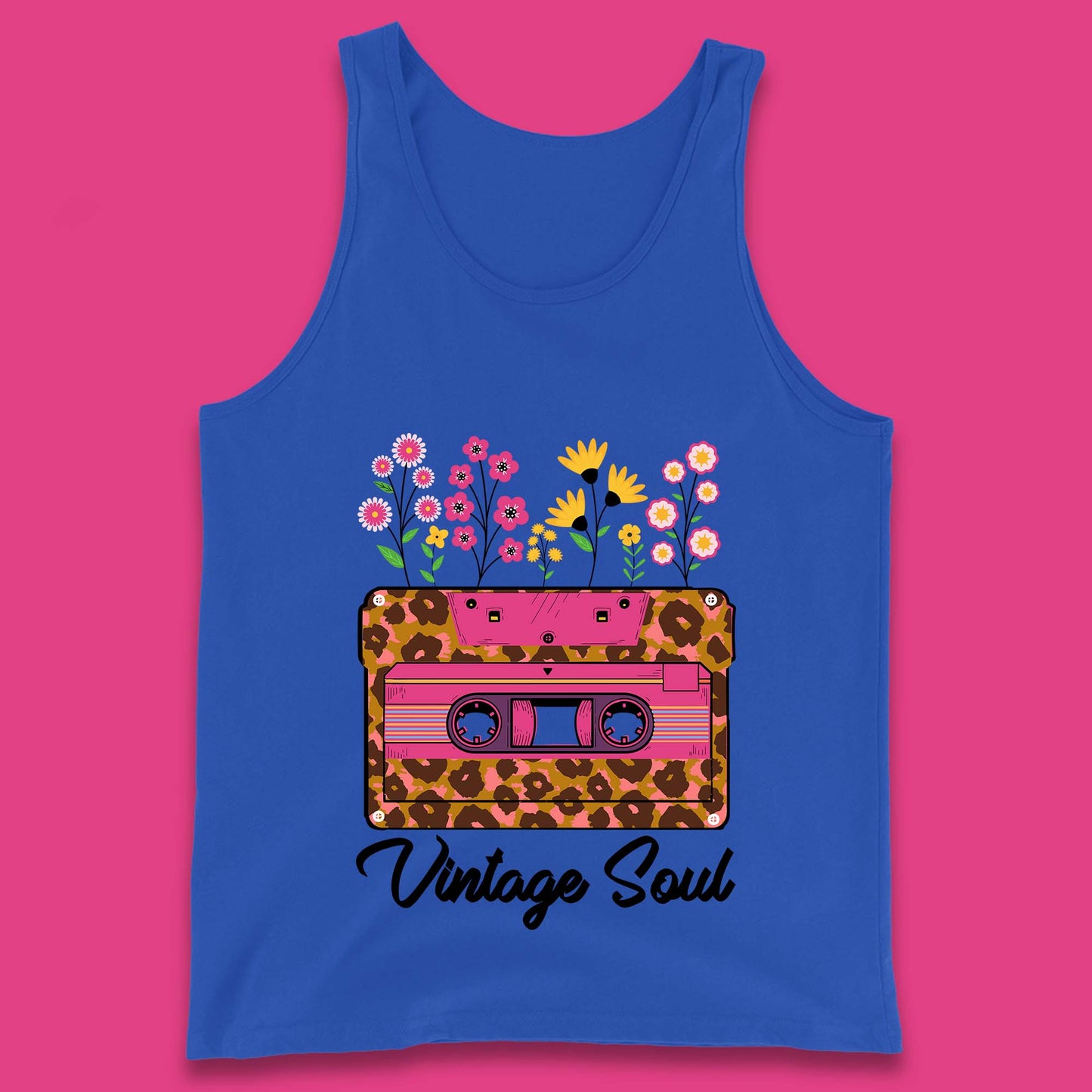 Vintage Soul Western Floral Cassette Tape Retro Wildflower Music Mixtape 80’s 90's Country Music Nostalgia Tank Top