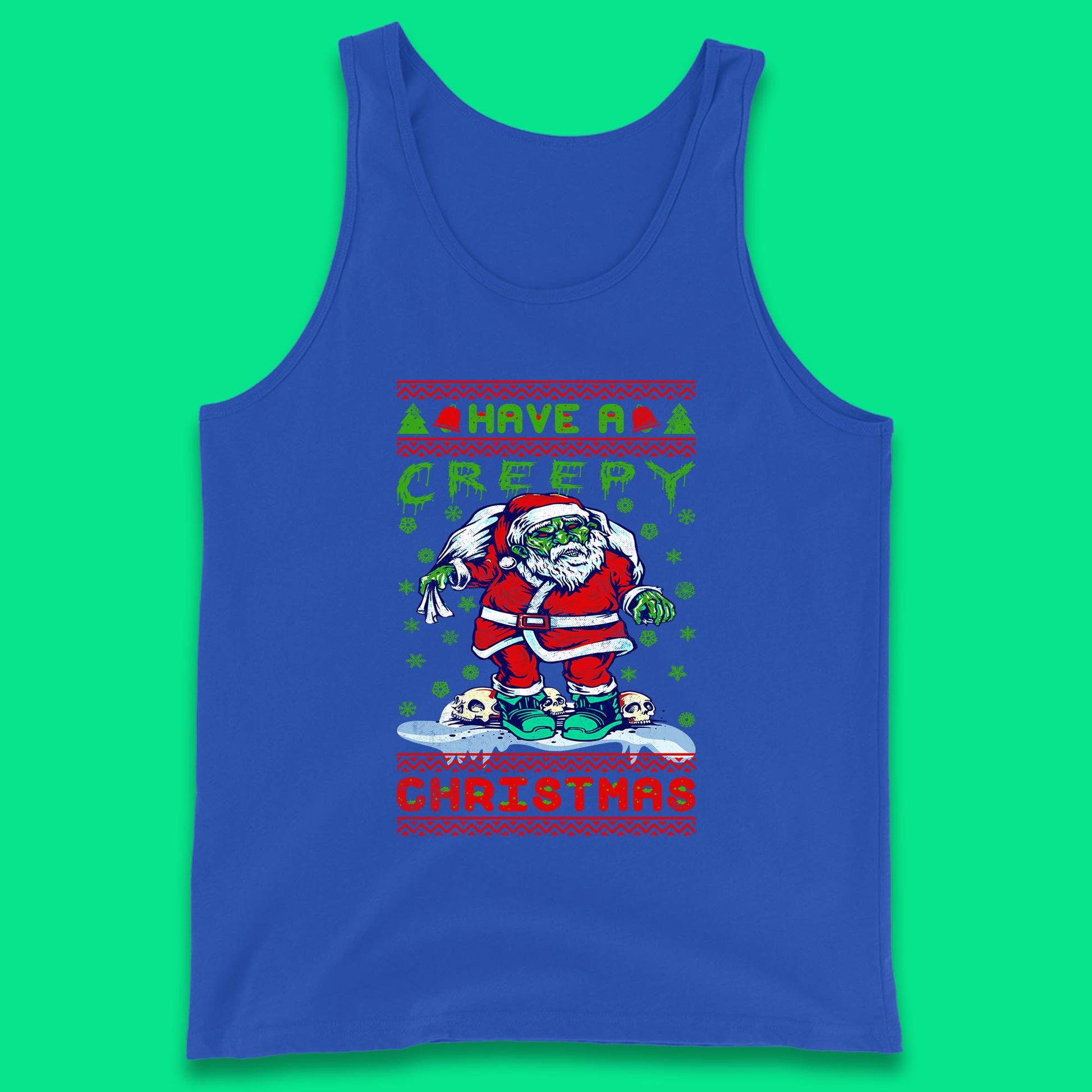 zombie santa claus tank top