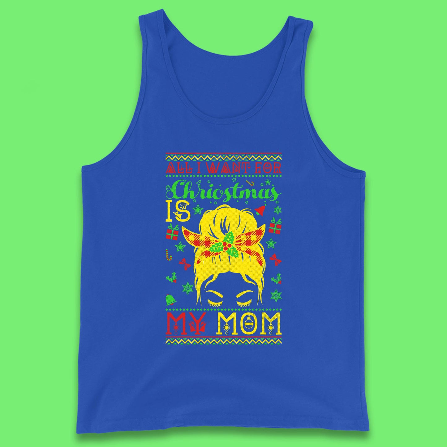 mom christmas tank top
