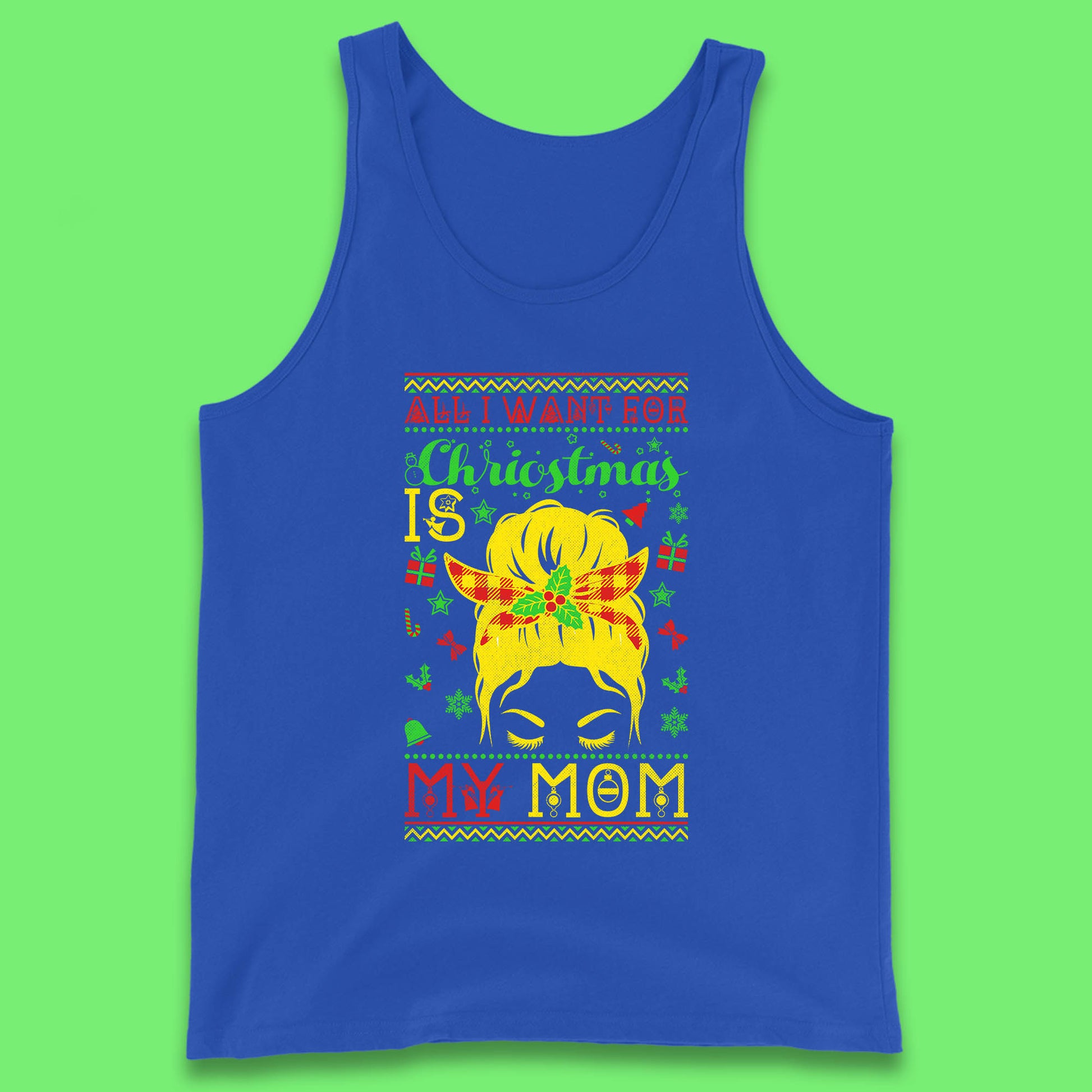 mom christmas tank top