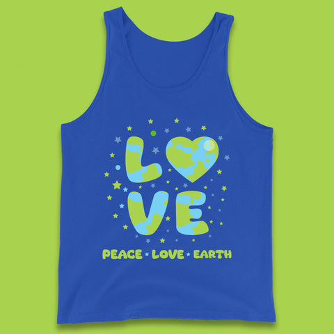 Peace Love Earth Environmental Climate Change Save The Earth Tank Top