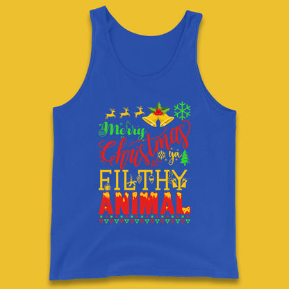 merry christmas ya filthy animal tank top