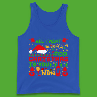 christmas wine tank top