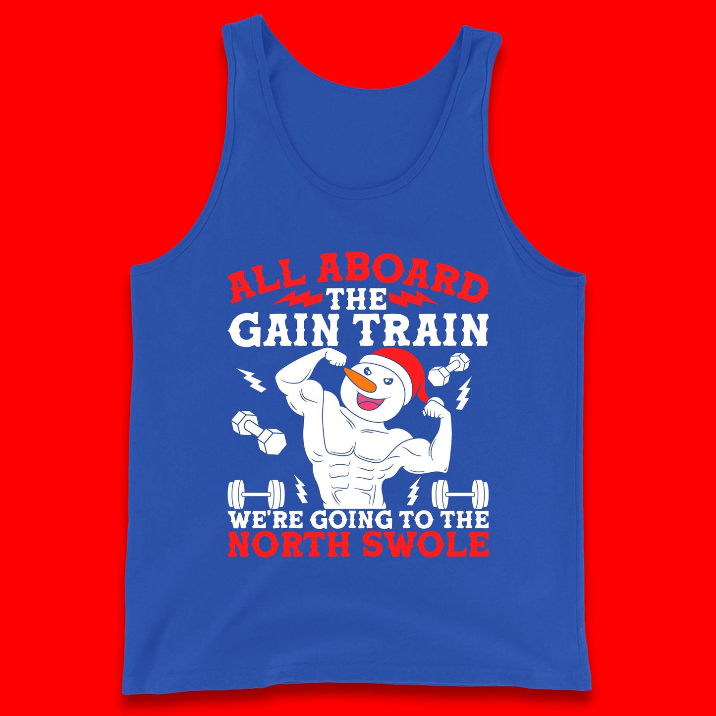 North Swole Snowman Christmas Gym Tank Top