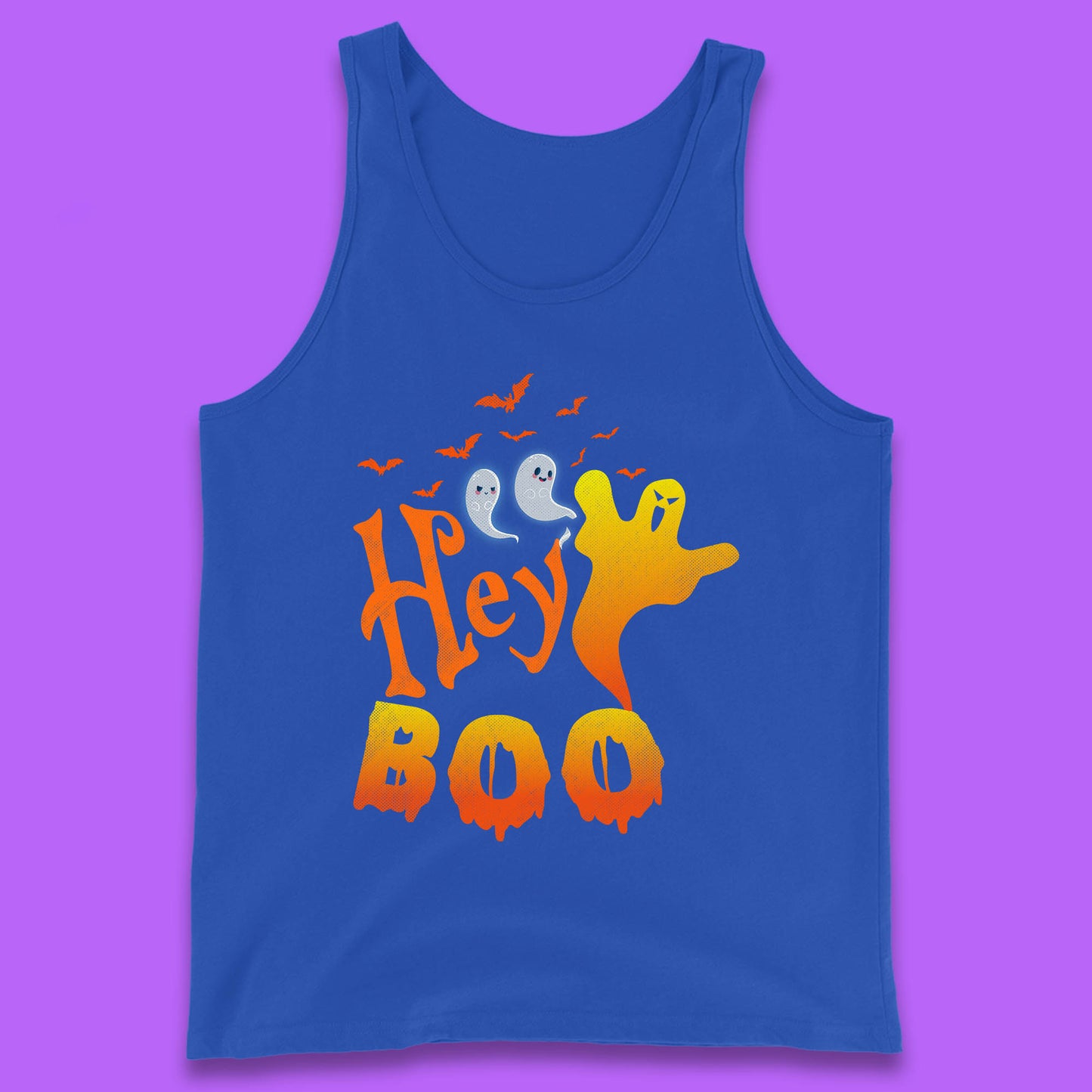 Whispers in the Moonlit Night Hey Boo Horror Scary Costume Halloween Boo Wear Tank Top