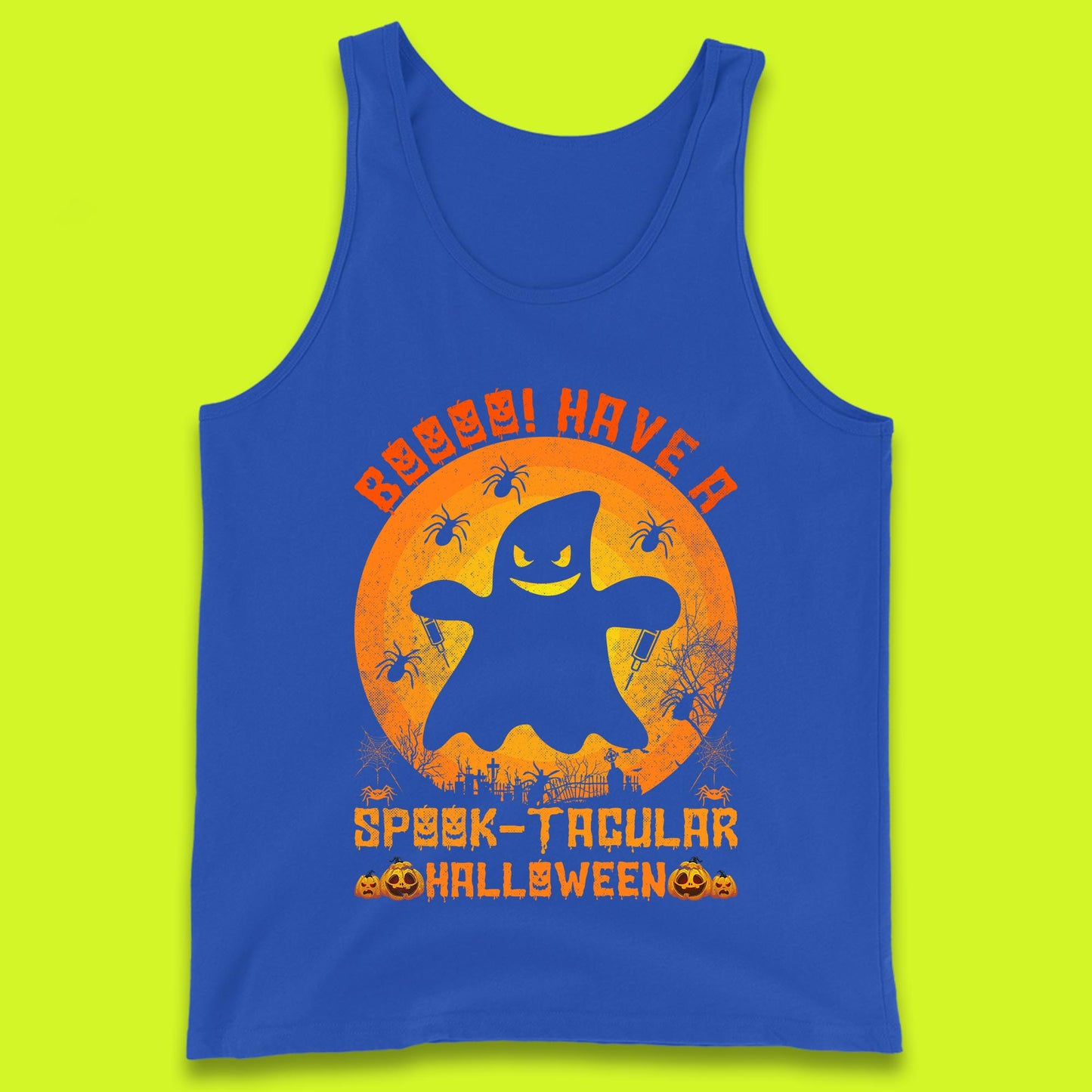 Boo Have A Spook Tacular Halloween Boo Ghost Horror Scary Spooky Season Tank Top