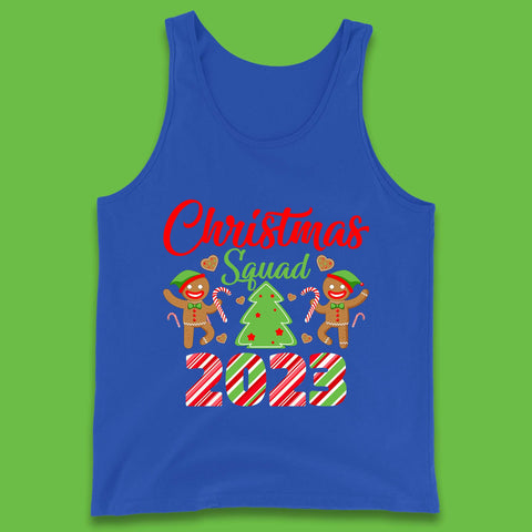 Christmas Squad 2023 Christmas Tree Xmas Gingerbread Man with Candy Cane Tank Top